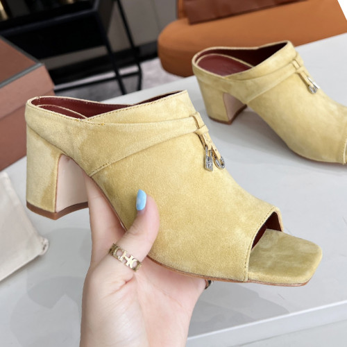 Loro Piana Womens Shoes Sandals Slippers Casual Design Luxury Brand Fashion Shoes for Women with Original Box 6cm Heel