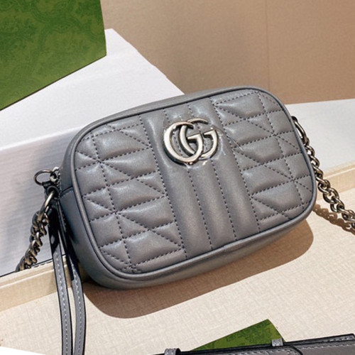 Gucci Womens Bags GG Marmont matelassé mini bag Gucci shoulder bag Luxury Brand with Original Box 634936 UM8BN 9022