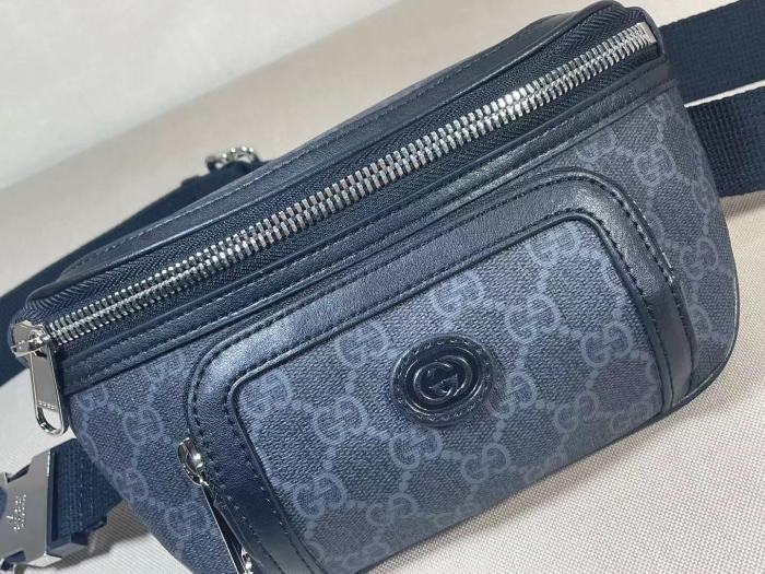 Gucci Mens Bags Shoulder Messenger Bags Luxury Brand Belt bag with Interlocking G 682933 92THN 1000 with Original Box