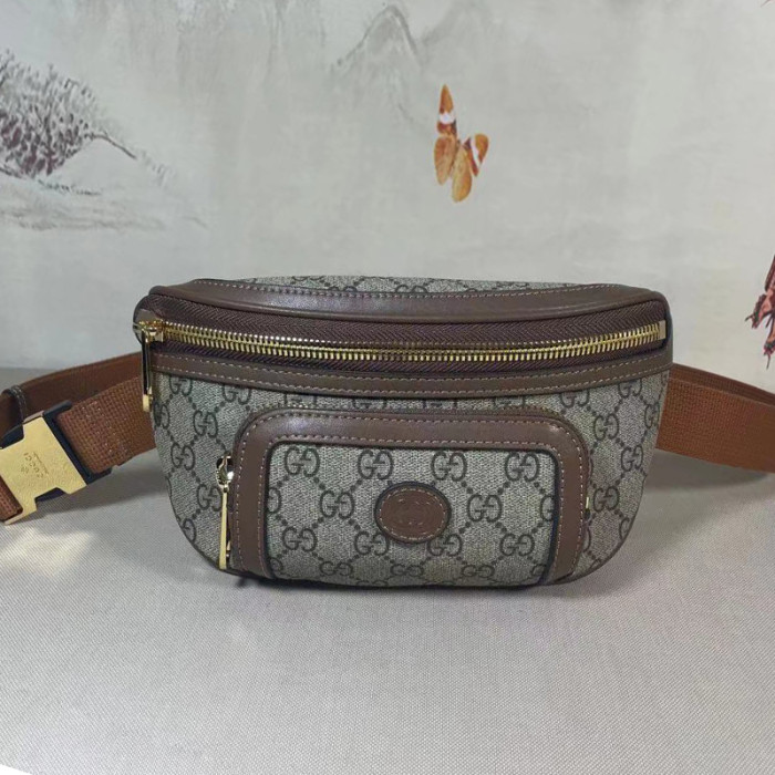 Gucci Mens Bags Shoulder Messenger Bags Luxury Brand Belt bag with Interlocking G with Original Box 682933 92THG 8563
