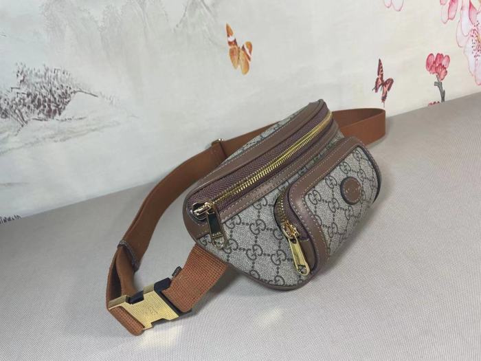 Gucci Mens Bags Shoulder Messenger Bags Luxury Brand Belt bag with Interlocking G with Original Box 682933 92THG 8563