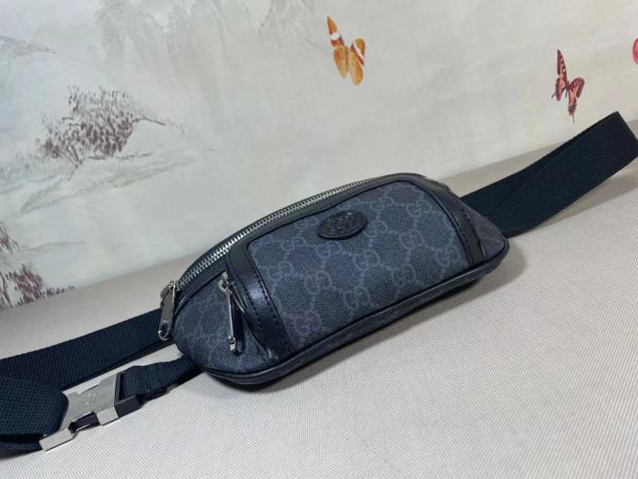 Gucci Mens Bags Shoulder Messenger Bags Luxury Brand Belt bag with Interlocking G 682933 92THN 1000 with Original Box