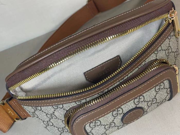 Gucci Mens Bags Shoulder Messenger Bags Luxury Brand Belt bag with Interlocking G with Original Box 682933 92THG 8563
