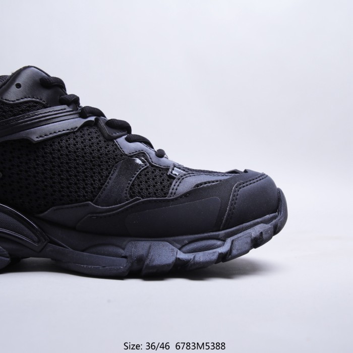 Balenciaga Mens Shoes Sneakers Luxury Brand Track.3 Sneaker in black mesh and nylon with Original Box 700875W3RF11090