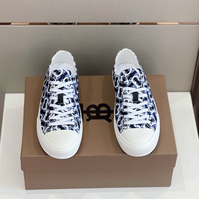 Burberry Men Shoes Fashion Luxury Brand Vintage Cotton Sneaker Casual Shoes for Men with Original Box