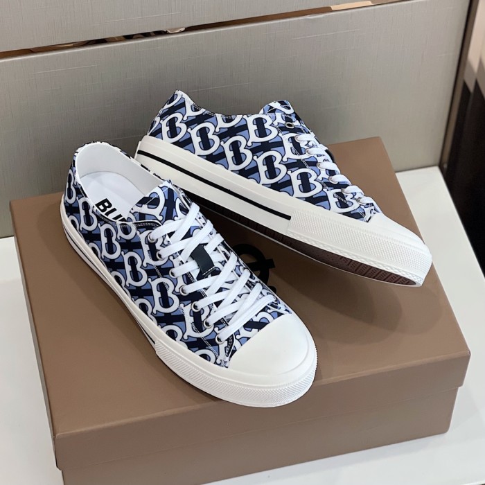 Burberry Men Shoes Fashion Luxury Brand Vintage Cotton Sneaker Casual Shoes for Men with Original Box