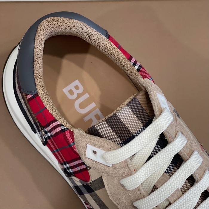 Burberry Men Shoes Fashion Sneakers Luxury Brand Vintage Cotton Sneaker with Original Box