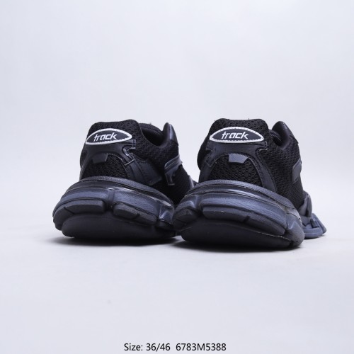 Balenciaga Womens Shoes Sneakers Luxury Brand Track.3 Sneaker in black mesh and nylon with Original Box 700875W3RF11090