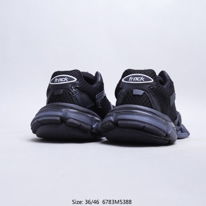 Balenciaga Mens Shoes Sneakers Luxury Brand Track.3 Sneaker in black mesh and nylon with Original Box 700875W3RF11090