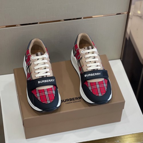 Burberry Men Shoes Fashion Sneakers Luxury Brand Vintage Cotton Sneaker with Original Box