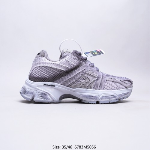 Balenciaga Womens Shoes Sneakers Luxury Brand Phantom Sneaker in grey and light grey bicolor fabric and mesh with Original Box 678869W2E911715
