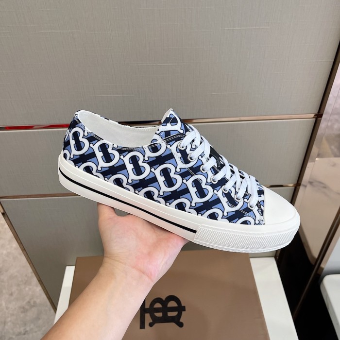 Burberry Men Shoes Fashion Luxury Brand Vintage Cotton Sneaker Casual Shoes for Men with Original Box