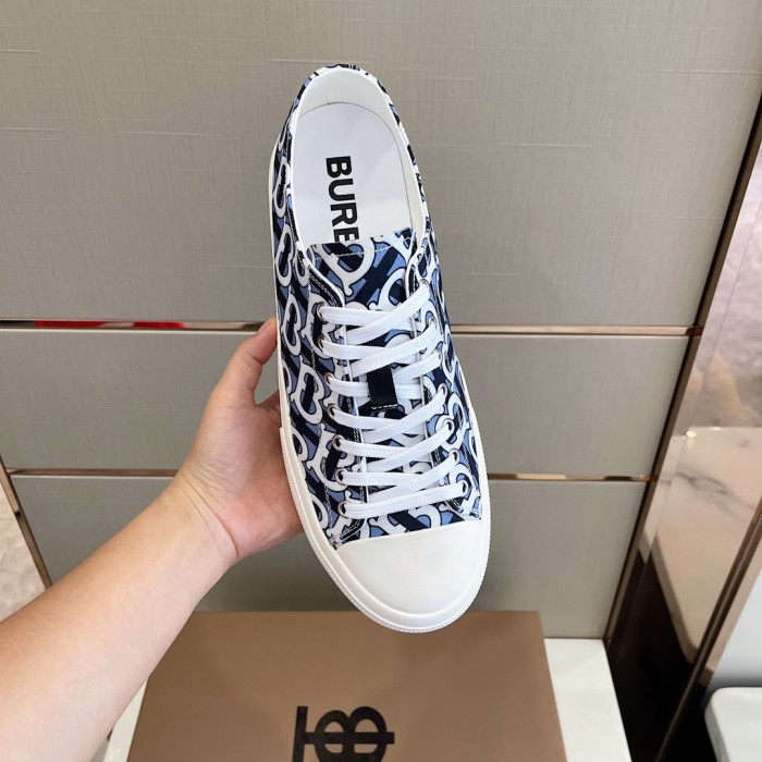 Burberry Men Shoes Fashion Luxury Brand Vintage Cotton Sneaker Casual Shoes for Men with Original Box