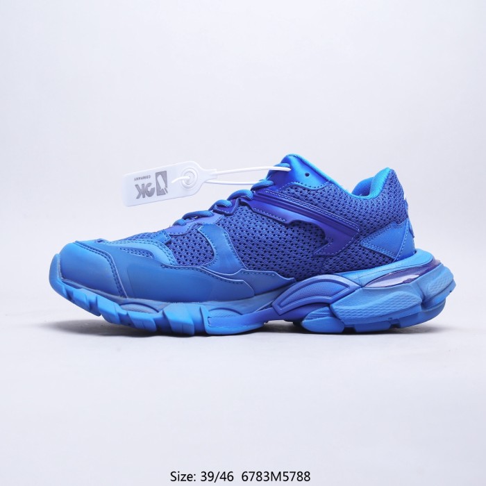 Balenciaga Mens Shoes Sneakers Luxury Brand TRACK.3 SNEAKER in blue mesh and nylon with Original Box 700875W3RF14090