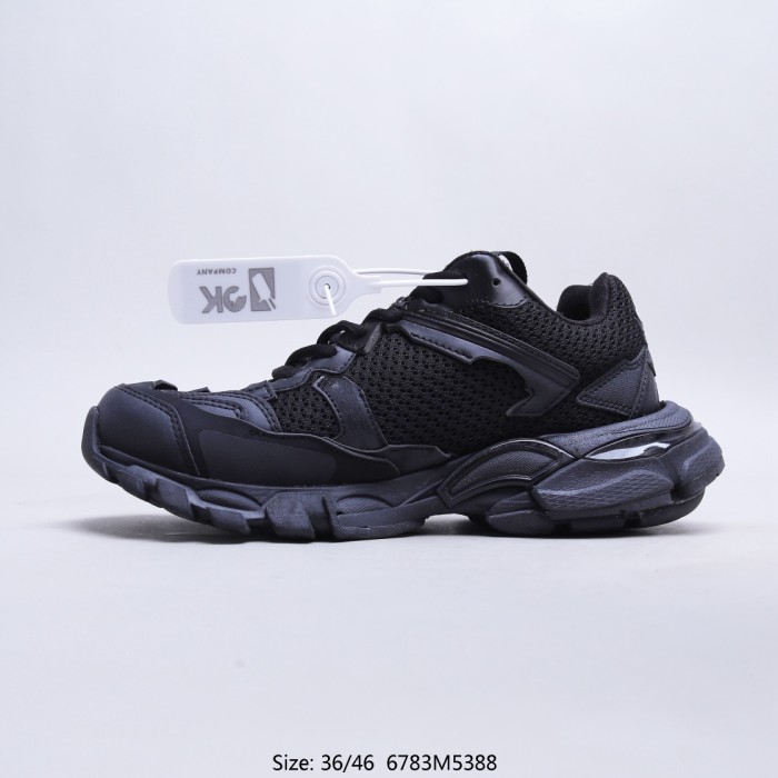 Balenciaga Mens Shoes Sneakers Luxury Brand Track.3 Sneaker in black mesh and nylon with Original Box 700875W3RF11090