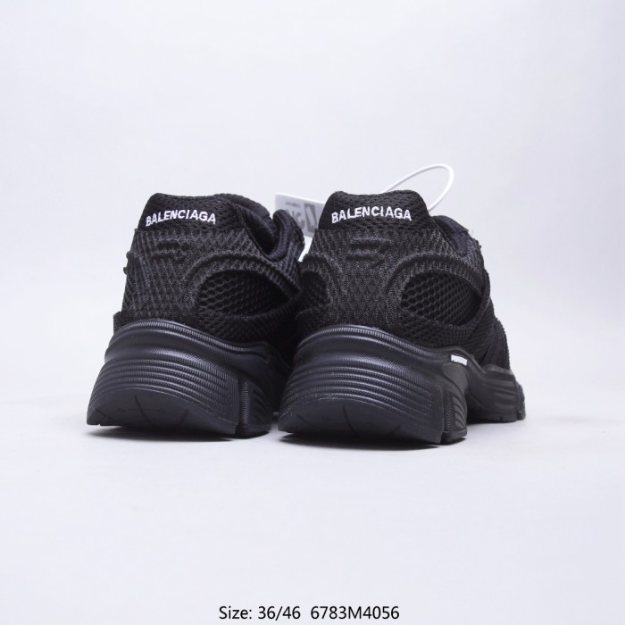 Balenciaga Mens Shoes Sneakers Luxury Brand Phantom Sneaker in black monocolor fabric and mesh with Original Box 678869W2E921000
