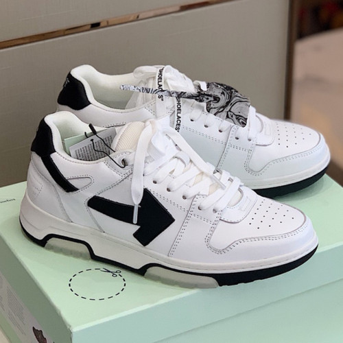 Off-White Men Shoes Sneakers Luxury Brand Off-White Floating Arrow Lace Up Sneakers Low-Tops with Original Box