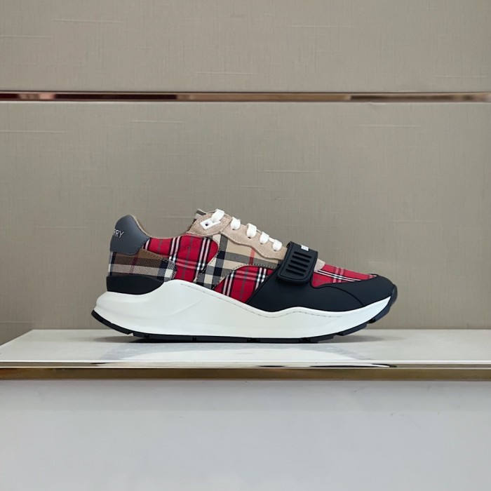Burberry Men Shoes Fashion Sneakers Luxury Brand Vintage Cotton Sneaker with Original Box