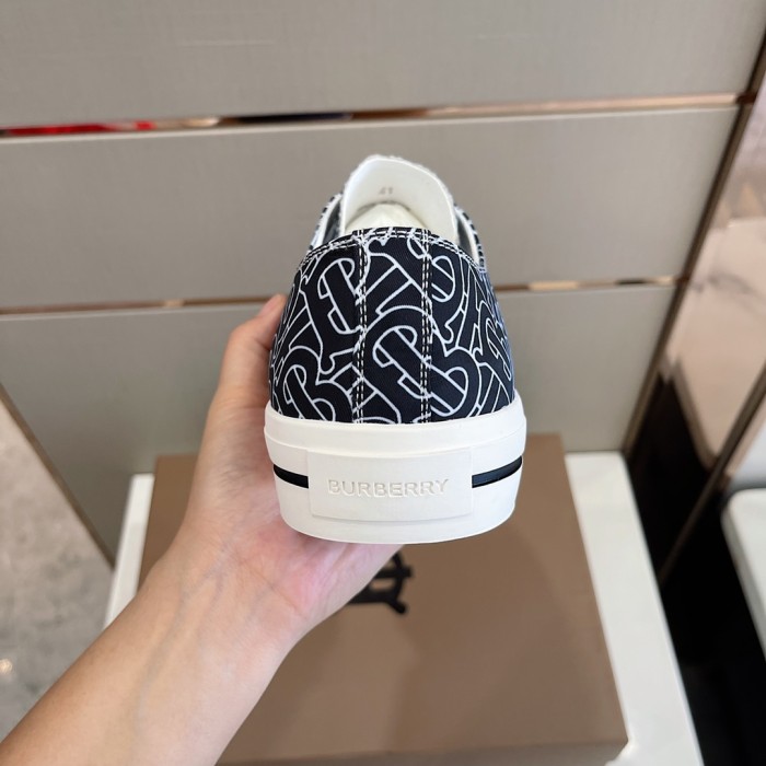 Burberry Men Shoes Fashion Luxury Brand Vintage Cotton Sneaker Casual Shoes for Men with Original Box