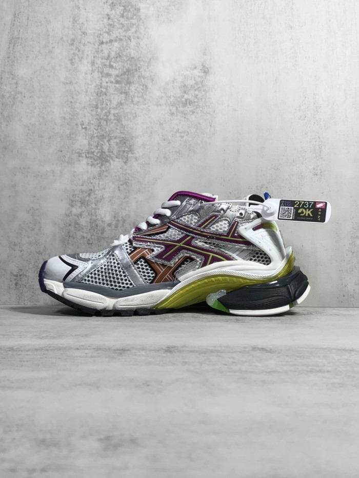 Balenciaga Mens Shoes Sneakers Luxury Brand Runner Sneaker in multicolor mesh and nylon with Original Box 677403W3RB68123
