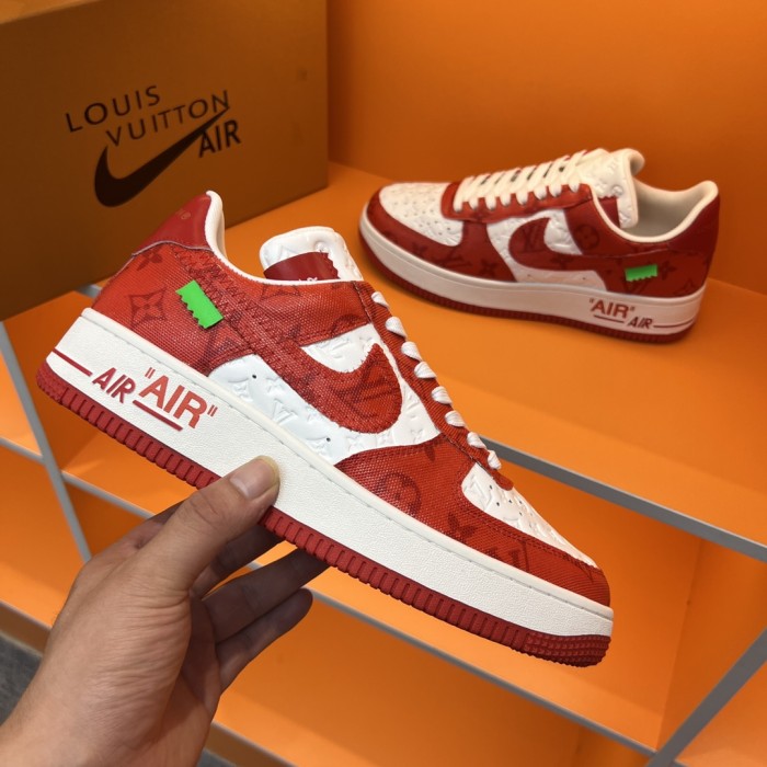 Louis Vuitton Men Shoes Fashion Sneakers Design Luxury Brand LVXNIKE Air Force Sneakers with Original Box