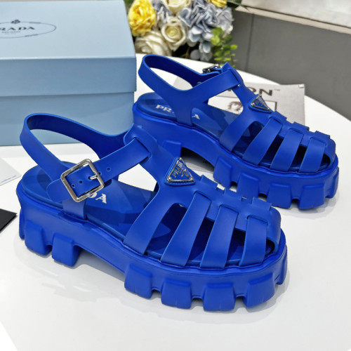 Prada Womens Shoes Sandals Luxury Brand Casual Shoes for Women Foam rubber sandals 1X853M_3LKK_F0013_F_055 with Original Box