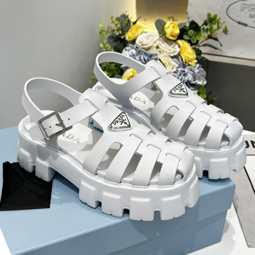 Prada Womens Shoes Sandals Luxury Brand Casual Shoes for Women Foam rubber sandals 1X853M_3LKK_F0009_F_055 with Original Box