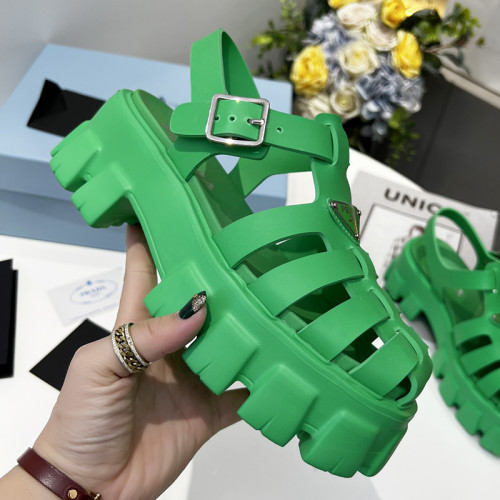 Prada Womens Shoes Sandals Luxury Brand Casual Shoes for Women Foam rubber sandals 1X853M_3LKK_F0638_F_055 with Original Box