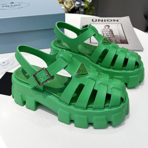 Prada Womens Shoes Sandals Luxury Brand Casual Shoes for Women Foam rubber sandals 1X853M_3LKK_F0638_F_055 with Original Box