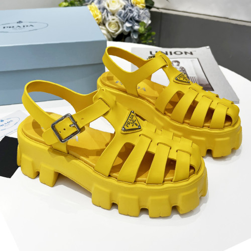 Prada Womens Shoes Sandals Luxury Brand Casual Shoes for Women Foam rubber sandals 1X853M_3LKK_F0377_F_055 with Original Box