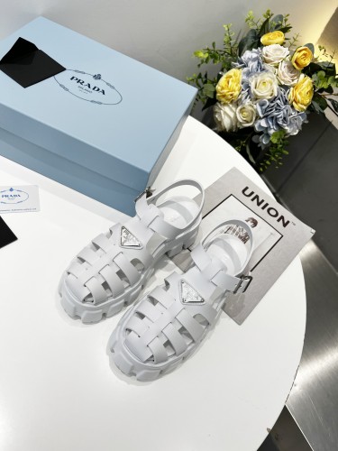 Prada Womens Shoes Sandals Luxury Brand Casual Shoes for Women Foam rubber sandals 1X853M_3LKK_F0009_F_055 with Original Box