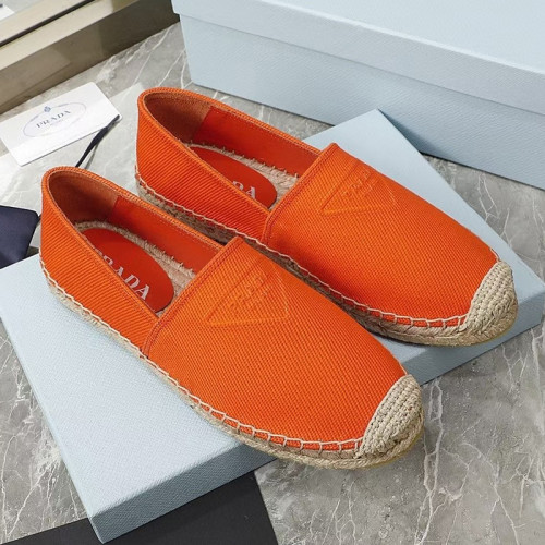 Prada Womens Shoes Casual Luxury Brand Breathable Hemp espadrilles with Original Box