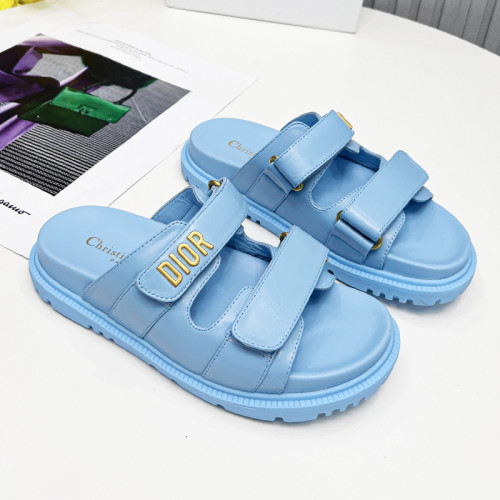 Dior Women Shoes Sandals Luxury Brand DIORACT SLIDE Lambskin with Original Box KCQ719LNY_S29X