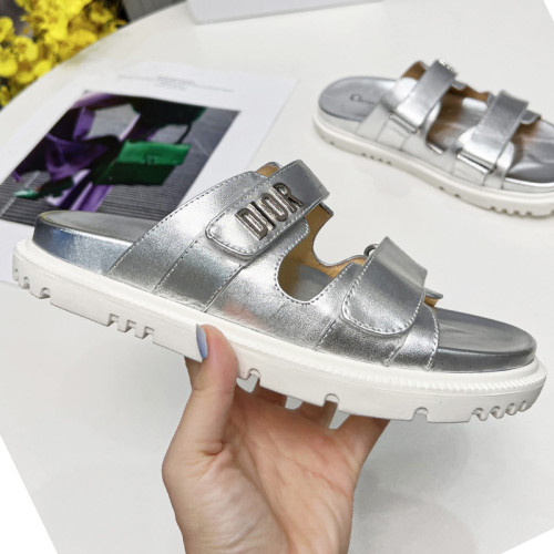 Dior Women Shoes Sandals Luxury Brand DIORACT SLIDE Lambskin with Original Box KCQ719LNY_S29X