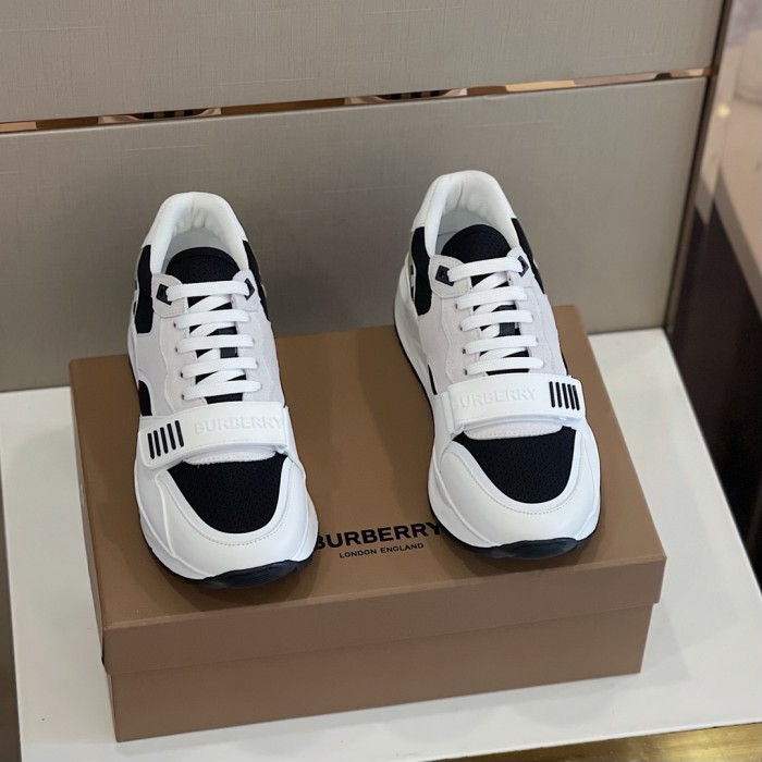 Burberry Men Shoes Fashion Sneakers Luxury Brand Vintage Cotton Sneaker with Original Box