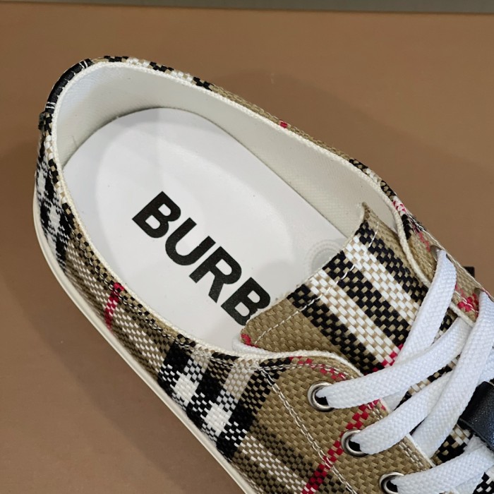 Burberry Men Shoes Fashion Luxury Brand Vintage Cotton Sneaker Casual Shoes for Men with Original Box