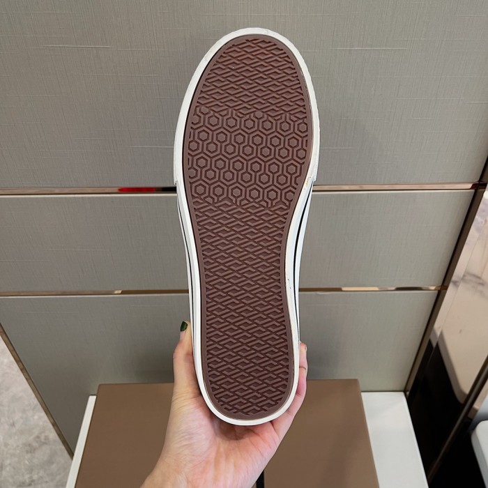 Burberry Men Shoes Fashion Luxury Brand Vintage Cotton Sneaker Casual Shoes for Men with Original Box