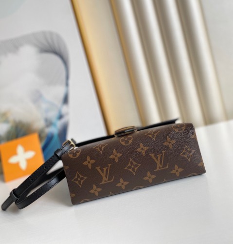 Louis Vuitton Womens Bags Luxury Brand Fashion Handbags Crossbody Bags Type LOCKY BB M44141 Black Monogram coated canvas and smooth cowhide leather with Original Box