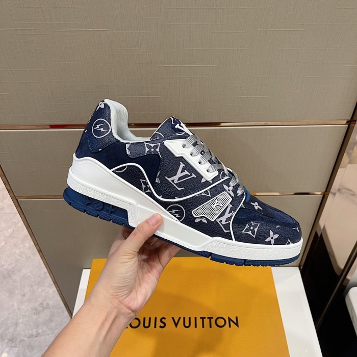 Louis Vuitton Men Shoes Fashion Sneakers Design Luxury Brand LV TRAINER SNEAKER with Original Box 1A9ZC2