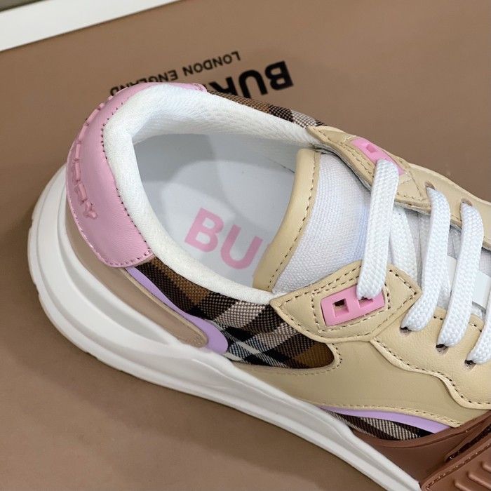 Burberry Men Shoes Fashion Sneakers Luxury Brand Vintage Cotton Sneaker with Original Box