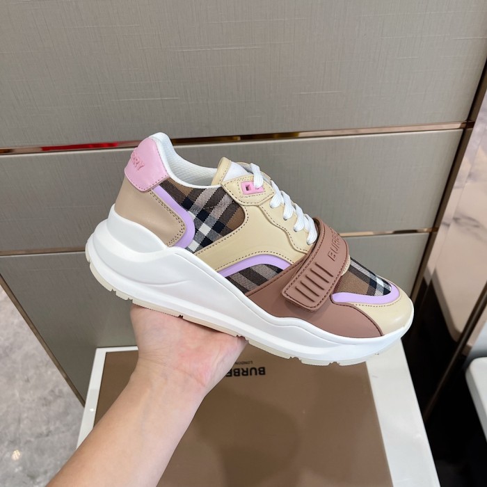 Burberry Men Shoes Fashion Sneakers Luxury Brand Vintage Cotton Sneaker with Original Box