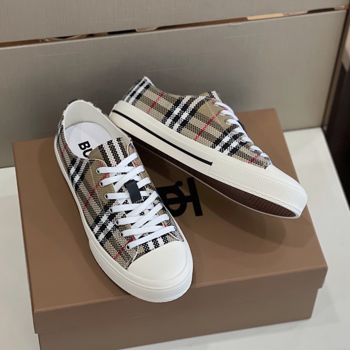 Burberry Men Shoes Fashion Luxury Brand Vintage Cotton Sneaker Casual Shoes for Men with Original Box