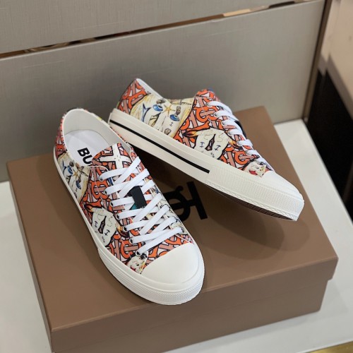 Burberry Men Shoes Fashion Luxury Brand Vintage Cotton Sneaker Casual Shoes for Men with Original Box