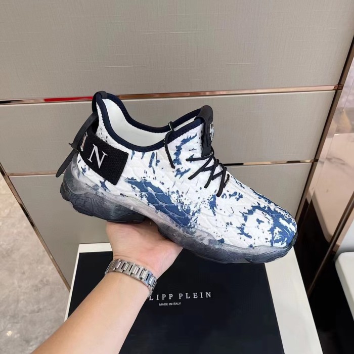 Philipp Plein Men Shoes Sneakers Low Top Sneaker Fashion Design Luxury Brand Trainer Predator TM with Original Box