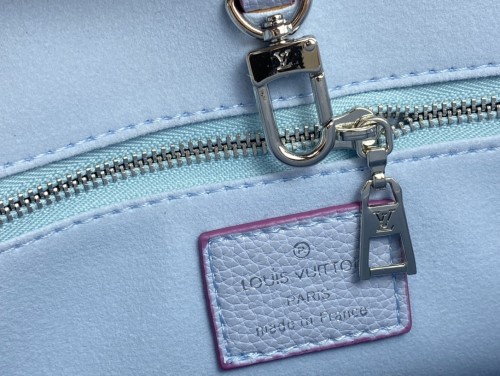 Louis Vuitton Womens Bags Handbags Luxury Brand LV ONTHEGO PM M46067 Handbags for Women Lilas Purple Sprayed and embossed grained cowhide leather