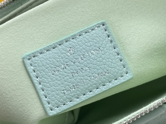 Louis Vuitton Womens Bags Clutch Wallets Luxury Brand Fashion Type Messenger Bags MULTI POCHETTE ACCESSOIRES M46180 Vert d'eau Green Sprayed and embossed grained cowhide leather
