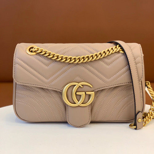 Gucci Womens Bags Shoulder Messenger Bag Luxury Brand Gucci GG Marmont matelassé small bag with Original Box 443497 DTDIT 9022