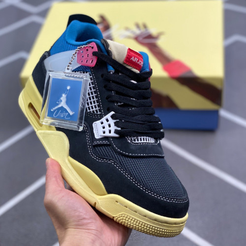 Union LA x Air Jordan 4 Retro Off Noir Men Womens Shoes Sneakers with Original Box DC9533-001