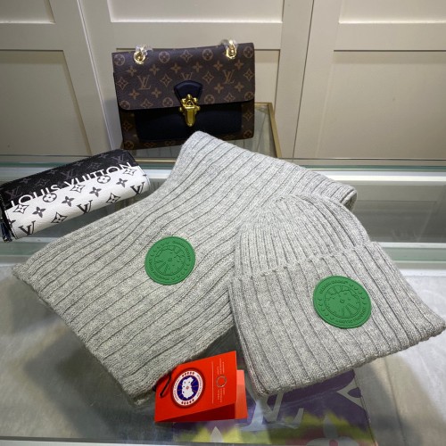 Canada Goose Scarves Men Womens Fashion Scarf and Hats Set with Original Box