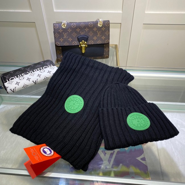 Canada Goose Scarves Men Womens Fashion Scarf and Hats Set with Original Box